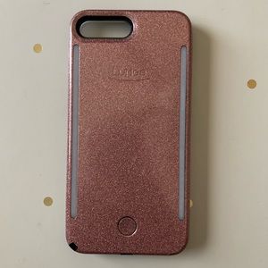 LuMee Accessories - Rose Gold iPhone 7&8 Plus LuMee Duo Glitter Case LuMee Accessories - Rose Gold iPhone 7&8 Plus LuMee Duo Glitter Case